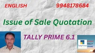 283.  ISSUE OF SALES QUOTATION & TAX INVOICE  IN TALLY PRIME 6.1 | ENGLISH | EXPERT TALLY PRIME |