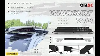 MENABO Roof Rack Pads Car Roof Surfboard Windsurf Canoe Crossbar Protection 2 Pcs. Set