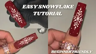 Snowflake Nail Art Tutorial | Easy | Beginner Friendly | thejemzco