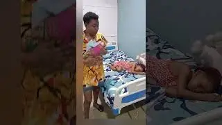 Getting ready to leave the hospital . Packing and arranging the place in order 