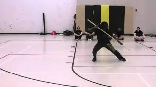 UMBC Wushu Testing 4/29/15 - Corbin Jones 初级棍术