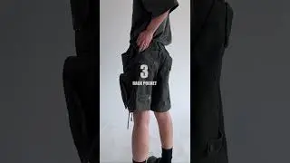 cement utility cargo shorts