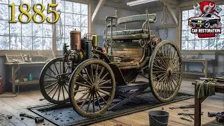 ASMR Car Restoration! 1885 Benz Motorwagen from Total Disrepair to Like New