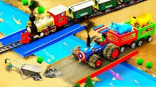 Diy tractor mini Bulldozer to making concrete road | Construction Vehicles, Road Roller #scout