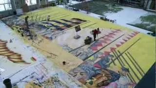 Painting the scenic cloth for The Royal Opera's Robert le diable (Time-lapse)