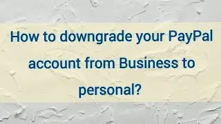 Downgrade your PayPal account from Business to personal.Explained by PayPal support- India