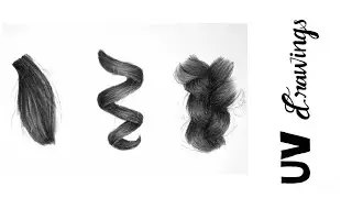 How to draw different hairstyles | Easy learning | Hair types Straight,Curly,Plait