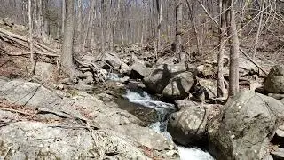 Water flowing between Breakneck Ridge and Mt Taurus