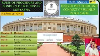 6  Chapter 3 Election of Speaker RULES OF PROCEDURE & CONDUCT OF BUSINESS IN LOK SABHA