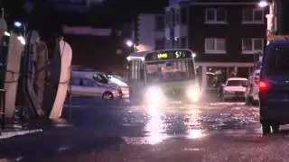 Cornwall's coast hit by floods and high winds -- video