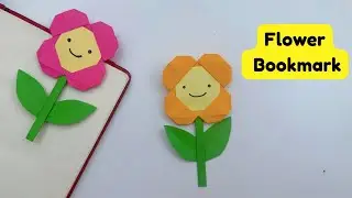 DIY Paper FLOWER Bookmark / Origami Bookmark / Paper Craft / Paper Flower / Paper Tulip Bookmark
