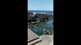 The natural rock pools of Biscoitos, Terceira, Azores