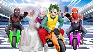 🕷️ Spider-Man menyelamatkan 👰🤍🕷️ pengantin laba-laba putih dari 🃏 Joker!