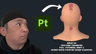 Wrap 3D Texture Transfer Tutorial Part 3 (Substance Painter Seam Cleanup)