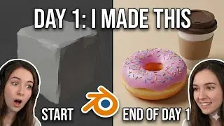 Learning Blender Day 1: The Donut & Coffee Cup (Beginner Tutorial)