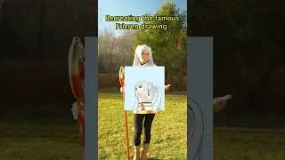 Recreating the famous Frieren drawing #anime #frieren