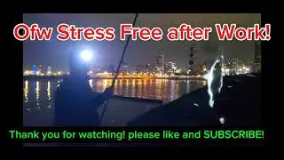 FISHING SA KUWAIT TOWER AREA, AMAZING NIGHT VIEW.