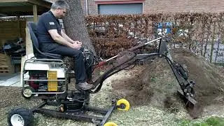 Selfmade excavator zelfgemaakt graafkraan