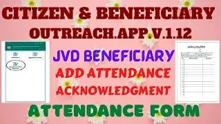 CITIZEN & BENEFICIARY OUTREACH/ JVD BENEFICIARY / ADD ATTENDANCE ACKNOWLEDGMENT/ ATTENDANCE FORM