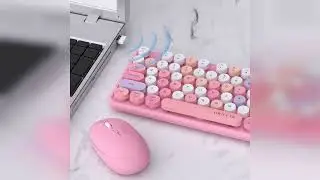 Review: UBOTIE Colorful Computer Wireless Keyboard Mice Combo, Retro Typewriter Flexible Keys ...