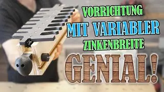 Schwalbenschwanzvorrichtung: Variable Zinkenabstands-Schablonen! DIY | ToolTalk VITO