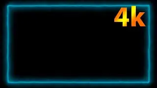 Animation of neon Smoke Frame in turquoise color