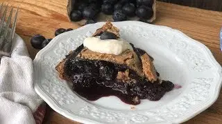 Grain Free Blueberry Pie (Gluten Free, Refined Sugar Free, Paleo, Dairy Free & Vegan)