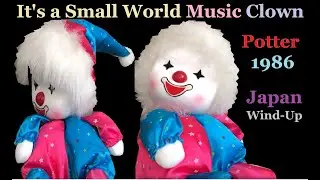 It&rsquo;s a Small Small World CLOWN Wind-Up Musical Box From Japan 1986 Potter