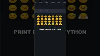 Print Emojis😂😜😍 in Python. #python #shorts  #fun #coding #emoji