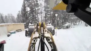 Röja snö. Uddevallavägen 20cm nysnö. 