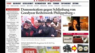 Philippsburg: Goodyear Dunlop Reifenwerk - Demonstration gegen Schlie&szlig;ung