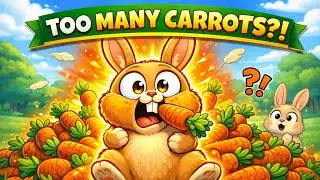 The Bunny Who Ate Too Many Carrots 🐰🥕 | Funny Kids Story in English |Animated kids learning stories 