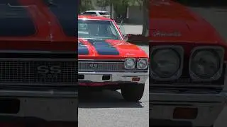 1968 Chevrolet Chevelle SS 396 Classic Muscle Car Engine Exhaust Sound Drive By Cruise In