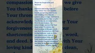 Prayer for Forgiveness & Repentance |A Powerful Prayer for Peace & Renewal!#faith#god #prayer#shorts