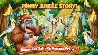 Momo the Monkey aur Taffi the Turtle | Jungle ke Funny Prank Masters 😂🍌मोमो द मंकी और टैफी द टर्टल 