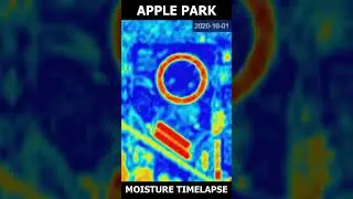 Apple Park Construction Timelapse (Moisture Index, 2017-2023) #shorts #apple #applepark #timelapse