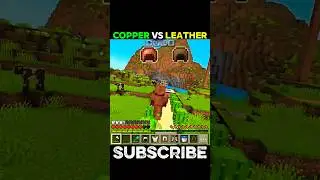 Copper VS Leather Lava💀#minecraft #shorts #enjoy