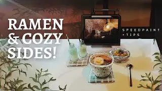✧˖&deg; Cozy Ramen Speedpaint | Practicing Light, Color, and Textures 🍜🖌