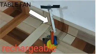 How to make a portable rechargeable table fan / making at home/ AYUSH EXPERIMENT/