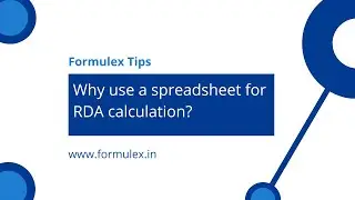 RDA Calculation | Why use a spreadsheet for RDA calculation?
