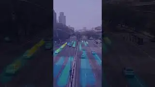 AI Heatmap Detecting Highway Traffic | YOLO11 + Ultralytics #shorts