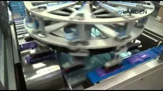 Langenpac VENTO Cartoner for Flow Wrapped Chocolate