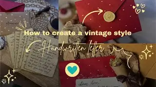 How to create a vintage letter 💌| handwriting love letter | journal or gifting 🎁 