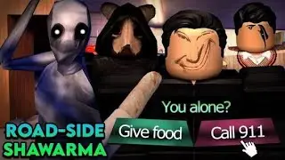 ROBLOX ROADSIDE SHAWARMA HORROR | REAL SHAWARMA MONSTER CHASE!!