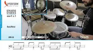 Drums technical exercises - Level 3 - Grade 7 - Stylistic study 1 Batteria (RSL Awards, Rockschool)