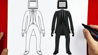 How to Draw Large TV Man - Skibidi Toilet 60