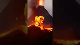 The angry lion🦁🦁🦁                             #fire #animal #wildlife # volcano