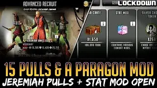 TWD RTS: 15 Pulls & Paragon Mod! Advanced Jeremiah and Stat Mod! The Walking Dead: Road to Survival