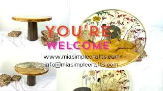 Custom Dried Flower Resin Cake Stand