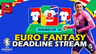 EURO FANTASY FOOTBALL 2024 ROUND OF 16 DEADLINE STREAM Q&A! BEGINNERS GUIDE!